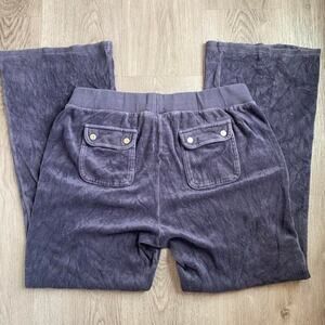 Vintage grey juicy couture button back lowrise flare pants